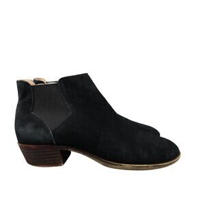 Lucky Brand Shoes Womens 7 Ankle Boots Chelsea Booties Leather Black Pull On